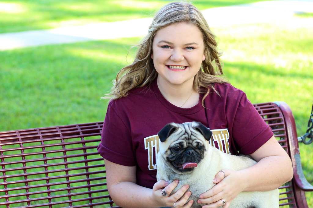 My dog, Lola, and I at the park. 